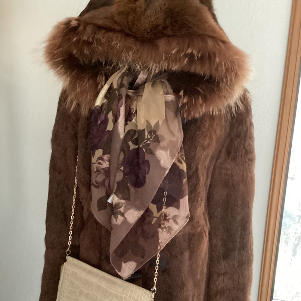 Genuine Fur Hooded Coat